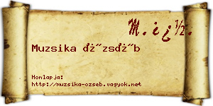 Muzsika Özséb névjegykártya